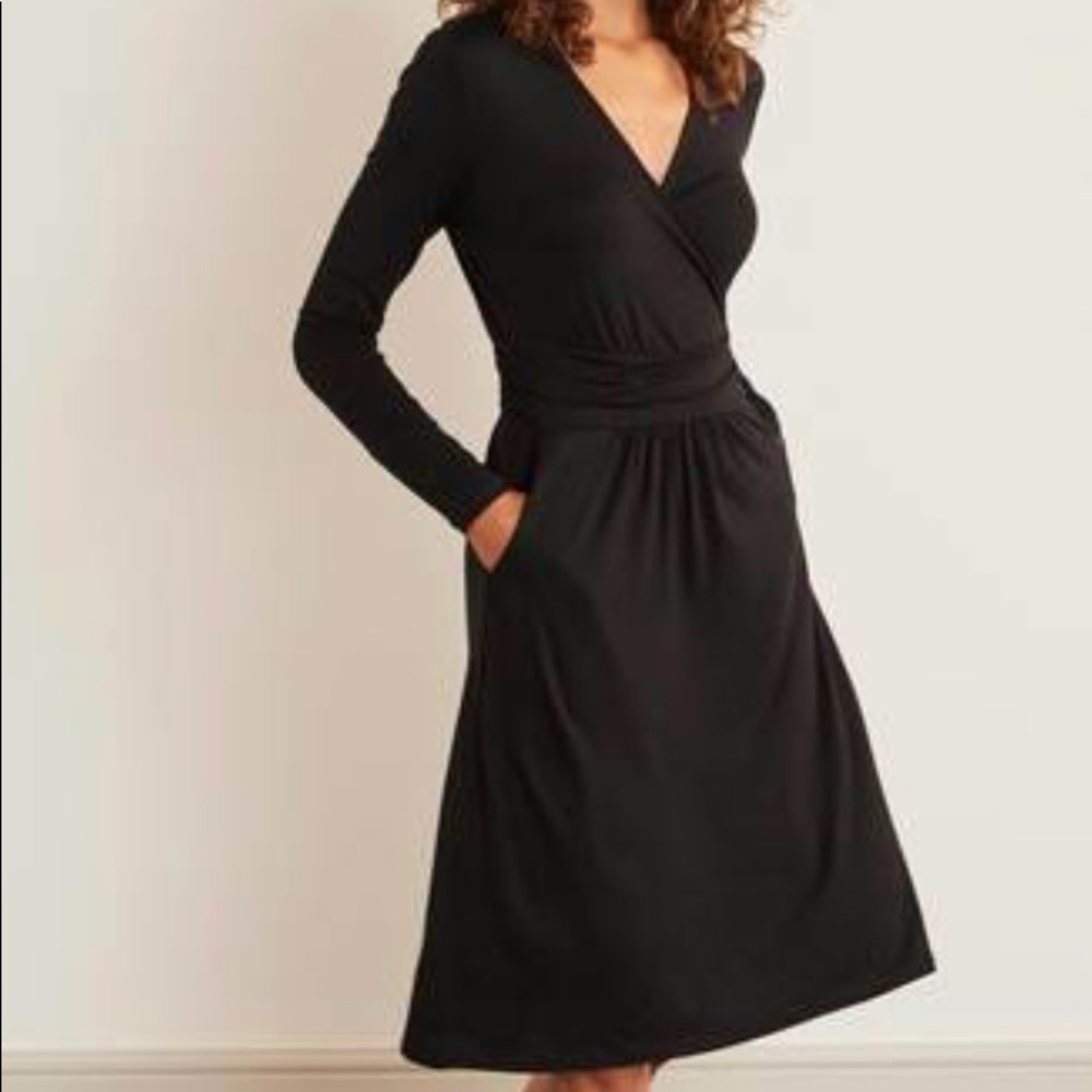 NWT Boden Layla Jersey Dress Black US12L